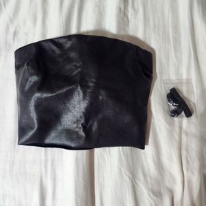 SKIMS Faux Leather Tube Top